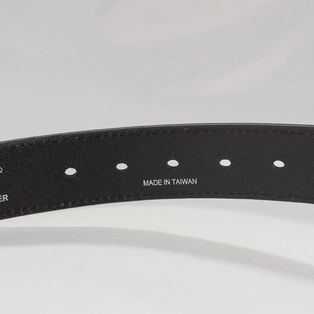 Nocona Money Belt Mens 38 Black Leather Embossed Basketweave Hidden Stash Pocket